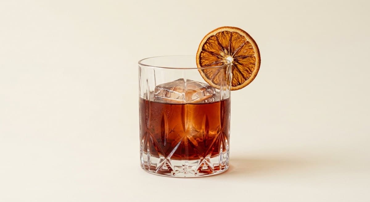 Boulevardier with a dried orange wheel