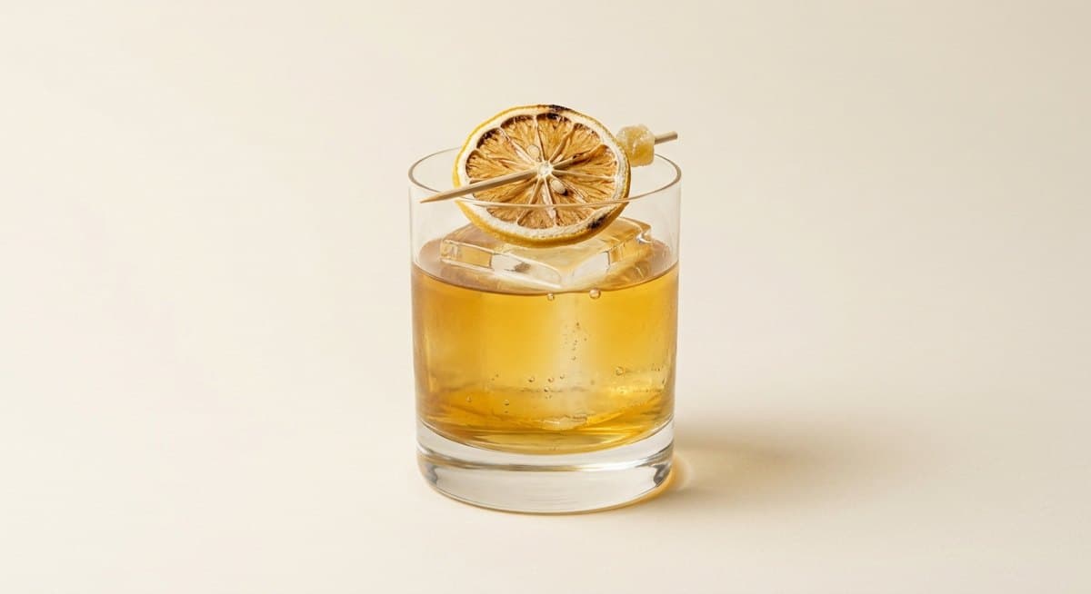 Penicillin with a dried lemon wheel