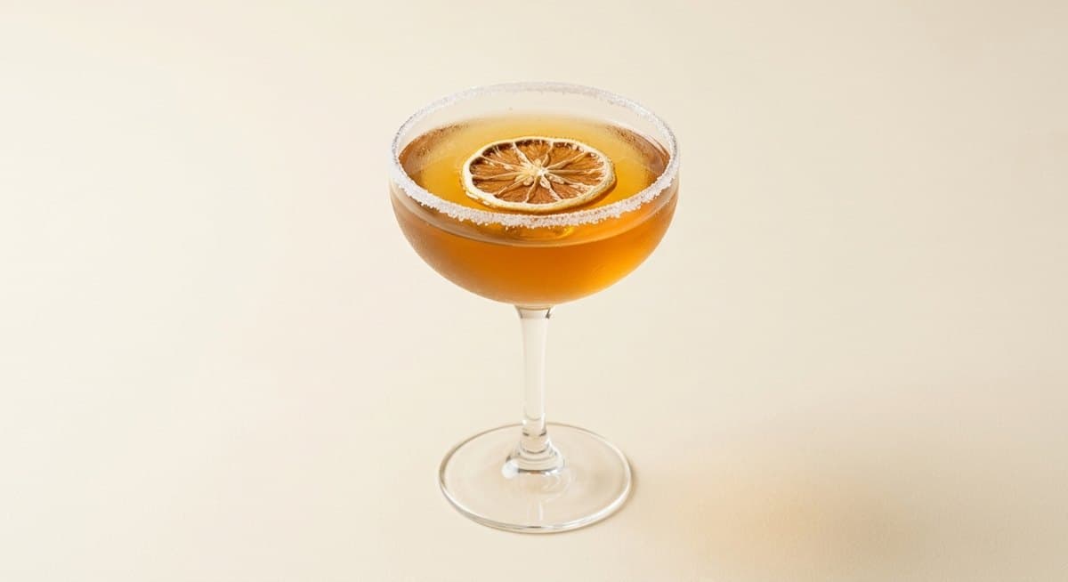 Sidecar with a dried lemon wheel