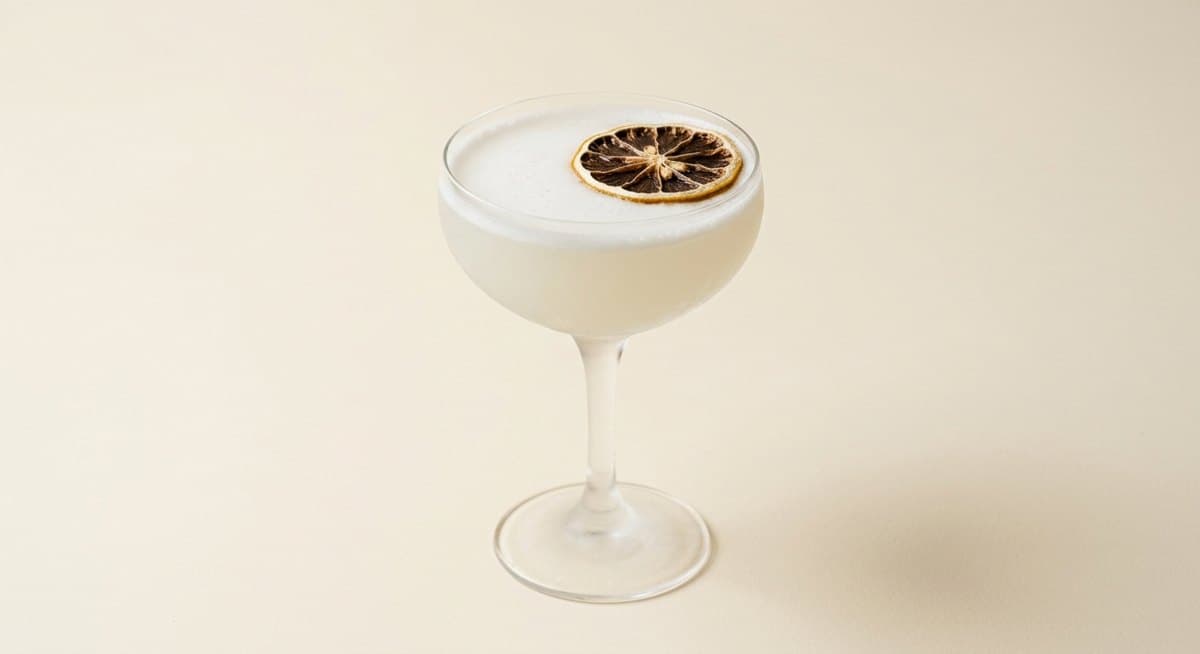 White Lady with a dried lemon wheel